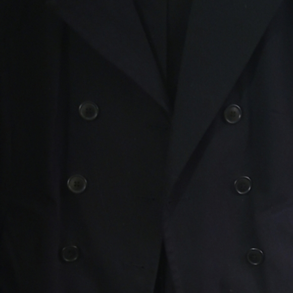 Vintage Gap NWOT HTF Pitch Black Stretch Double Breasted Jacket - Picture 4 of 6